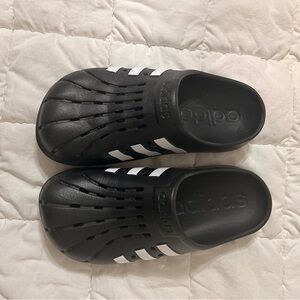 Adidas Women’s Black and White Clogs